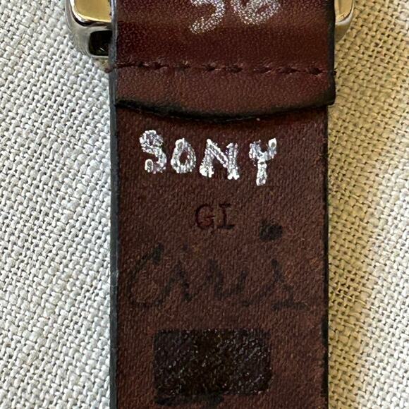 Vintage 70s Leather Belt Solid Brass Buckle main image 9